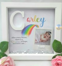 Personalised Rainbow Baby Frame,rainbow nursery decor,baby keepsake frame,new baby frame, baby gift 