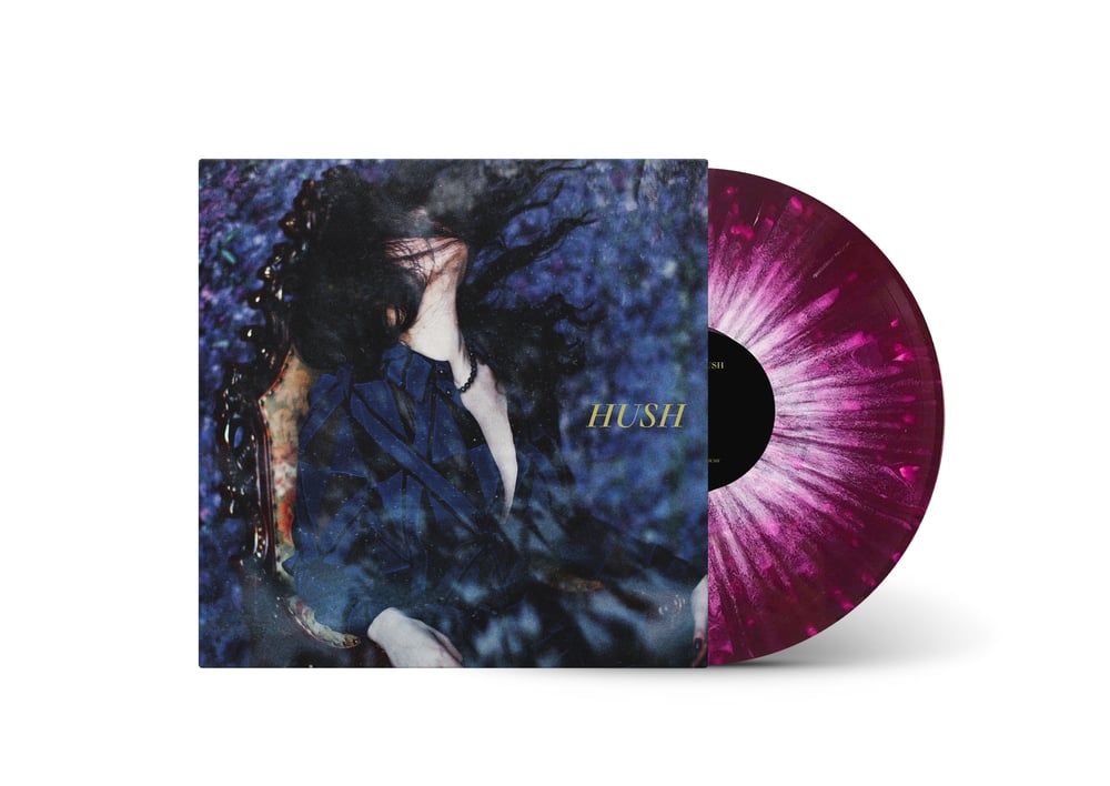 'HUSH' Grape white splatter burst Vinyl