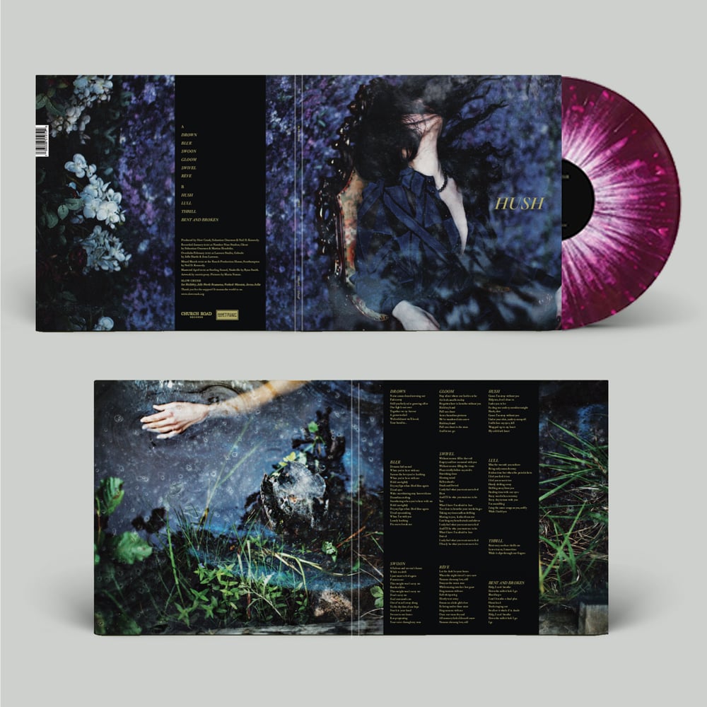 'HUSH' Grape white splatter burst Vinyl