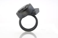 Image 4 of Contemporary ring. Tourmaline quartz in oxidised silver by Chris Boland Jewellery