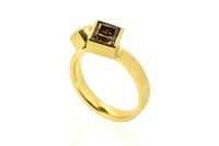 Image 5 of 18ct gold ring set with two champagne diamonds