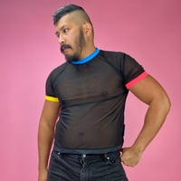Image 1 of Primary Color Mesh T-Shirt