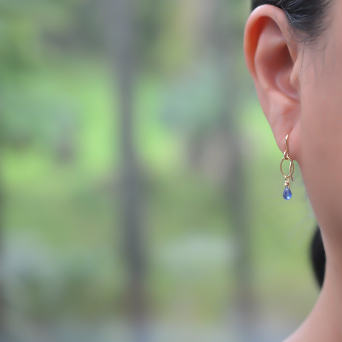 Image of Tiny Kyanite Earrings
