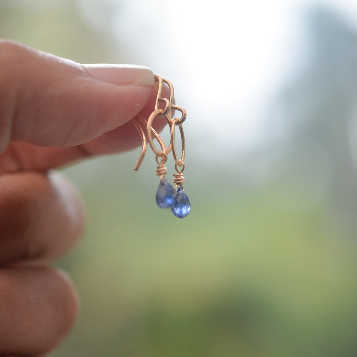 Image of Tiny Kyanite Earrings