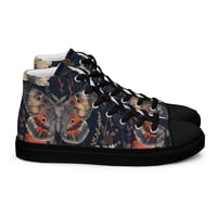 Image 14 of Grunge Goth Style Cottagecore Moth Women’s high top canvas shoes