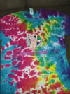 Rainbow acid tye-dye Galactic Mindz Entertainment t-shirt