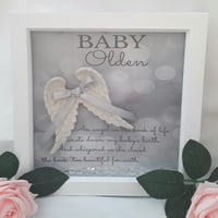 Image 2 of Personalised baby loss box frame, baby memorial frame,baby loss gift,angel baby frame