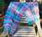 Image of Sunset Blue Woven Scarf or Wrap