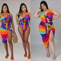 Beach gal bodysuit  skirt