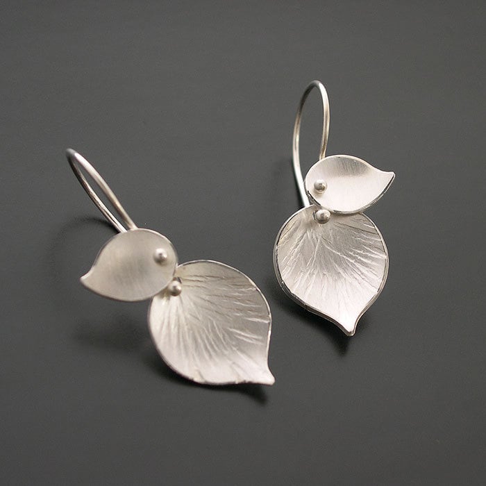 Dogwood Leaf Earrings~Small | elizabethhaydesigns