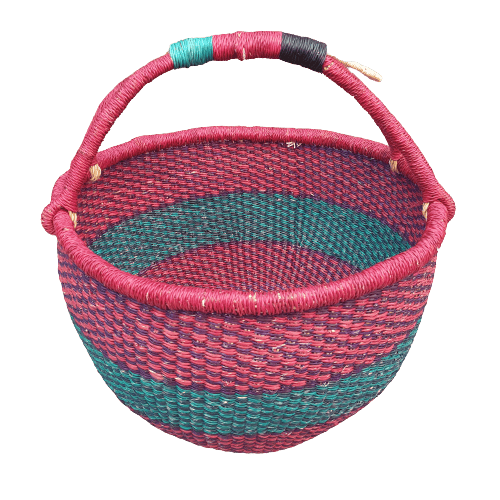 Image of VEGAN Large Round Basket - Red Passion