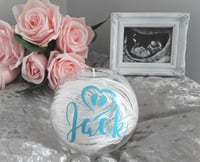 Image 1 of Personalised baby loss tealight holder,baby memorial candle,baby tealight candle,baby loss gift