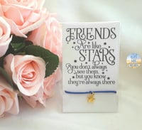 Image 2 of Friend Wish Bracelet,Friend Cord Bracelet,Friend Gift,Friends are like stars Bracelet,Star Bracelet,