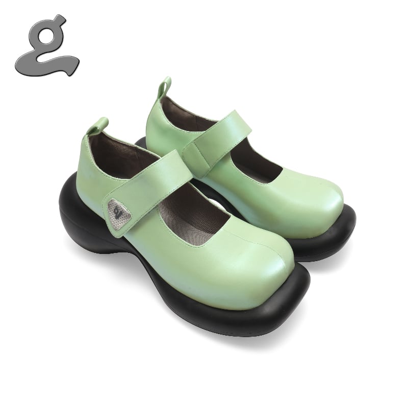 GRAPE / GREEN PLATFORM SHOES-