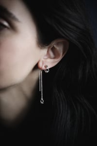 Image 4 of SIMPLE SILVER long drop earrings