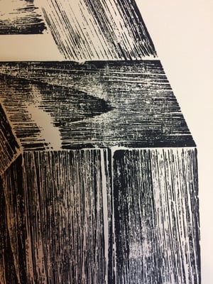 Image of Depithed Wooden Box Block Print