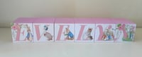 Image 4 of Pink Peter rabbit Inspired Wood Name Blocks,Peter rabbit nursery,Peter rabbit new baby girl gift 