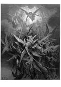Gustave Dore Poster - Gustave Doré "Lucifer"- Death - Devil - Lucifer - Satan - Occult Art 