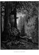 Gustave Dore Poster - Gustave Dore "Les souris et le chat huant"- Owl - Occult Art