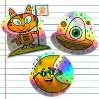 Space (Holographic) Stickers