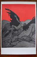 Lucifer Poster - Demon Angel Jugendstyle - Classic Vintage Esoteric Art Occult Devil Satan Jugend Wi
