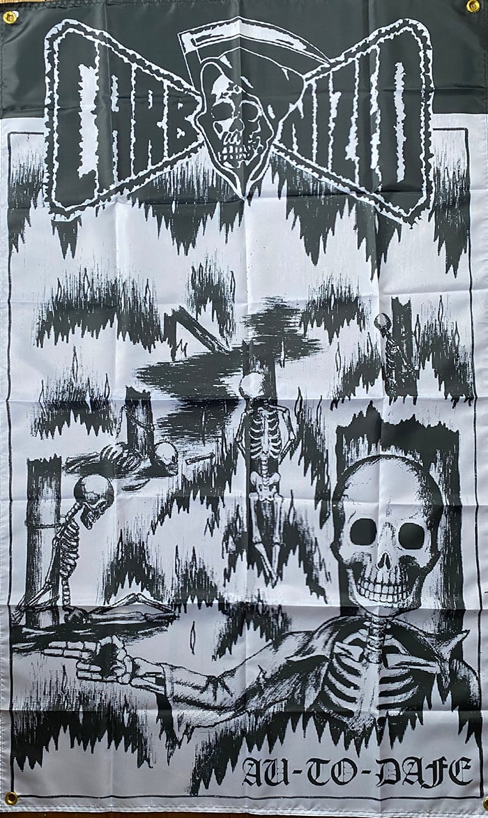 Image of Carbonized " Au-To-Dafe "  Flag / Banner / Tapestry 