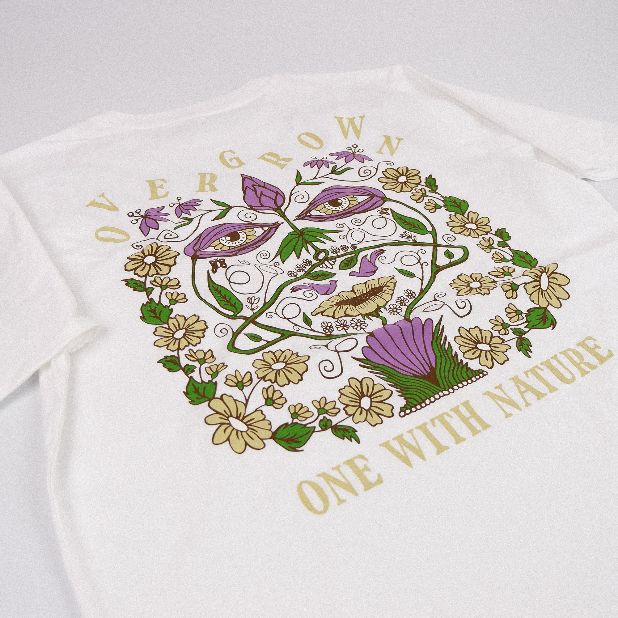 Antage Tørke industri ONE WITH NATURE' TEE IN WHITE | Overgrown.Co