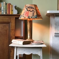 Image 2 of 'Clouds' Vintage Fabric Lampshade (10 inch)