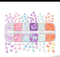 Image 1 of Spring Color Butterflies/ Flower Nail art Box 