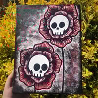 SKULL BLOSSOMS PAINTING