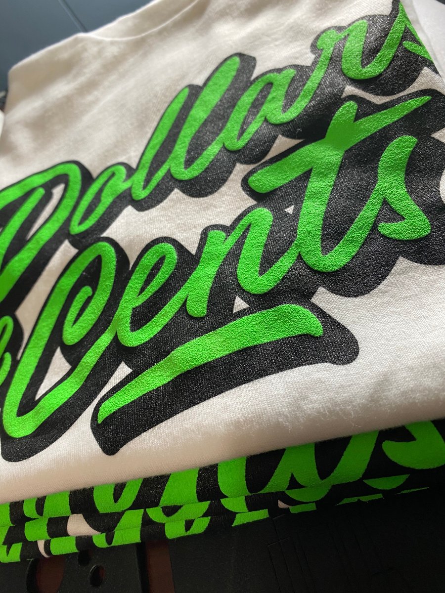 Script Logotype Tee - Green/Black | Dollars & Cents Clothing