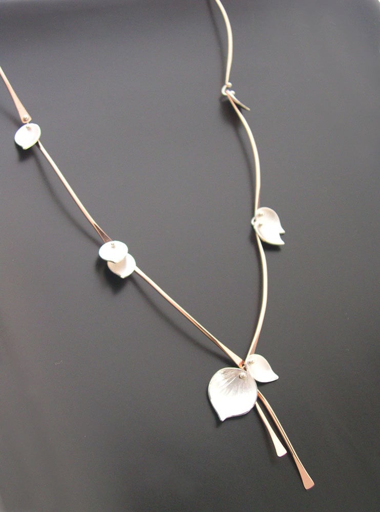 Image of Aspen Rain Necklace, Rose or Yellow Gold Filled & Sterling