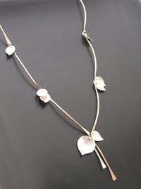 Image 2 of Aspen Rain Necklace, Rose or Yellow Gold Filled & Sterling