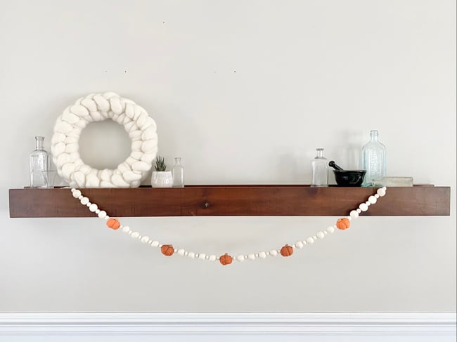Hello Pumpkin Felt Ball Garland 