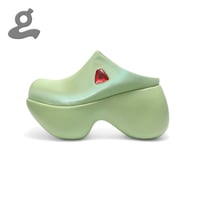 Image 1 of Green Platform Slippers 'Capsule'