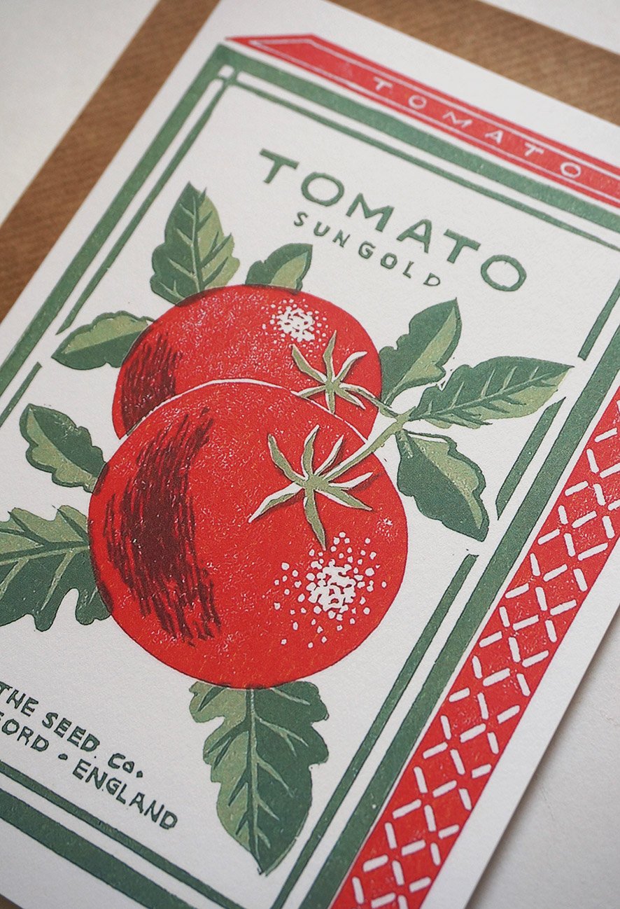 Image of Tomato Sun Gold - Greetings Card