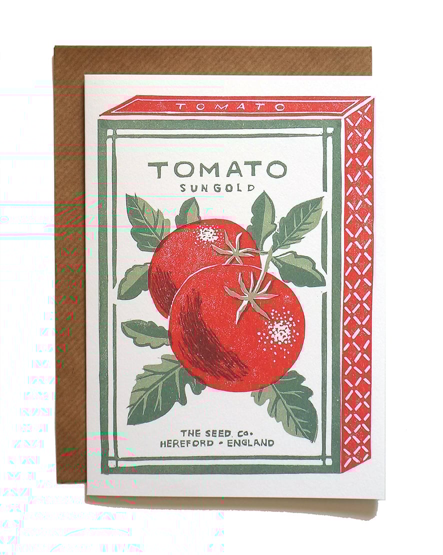 Image of Tomato Sun Gold - Greetings Card