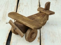 Image 3 of Wooden plane  gray & brown