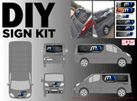 VAN SIGN PANEL INSET PRINTED KIT