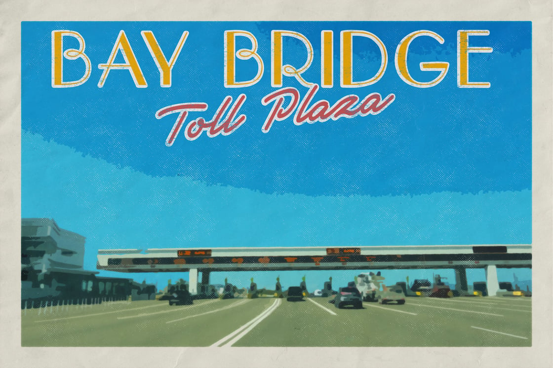 Image of Bay Bridge Toll Plaza Sticker