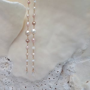 X-Long Pearl Dangle Earrings 