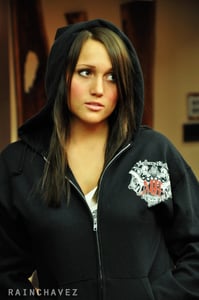Image of WOMENS BLACK HOODIE