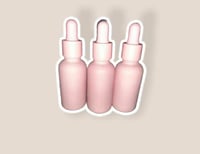 Pink sleek cosmetic dropper bottles 1oz