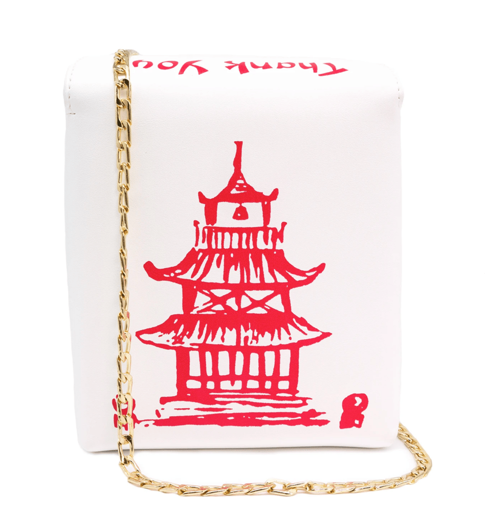 Image of CHINESE TAKE OUT HAND BAG WITH CHAIN STRAP PURSE 