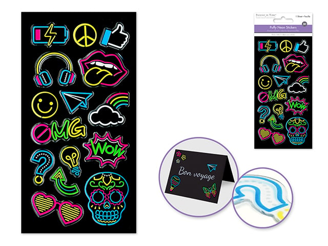 Image of Neon Puffy Stickers