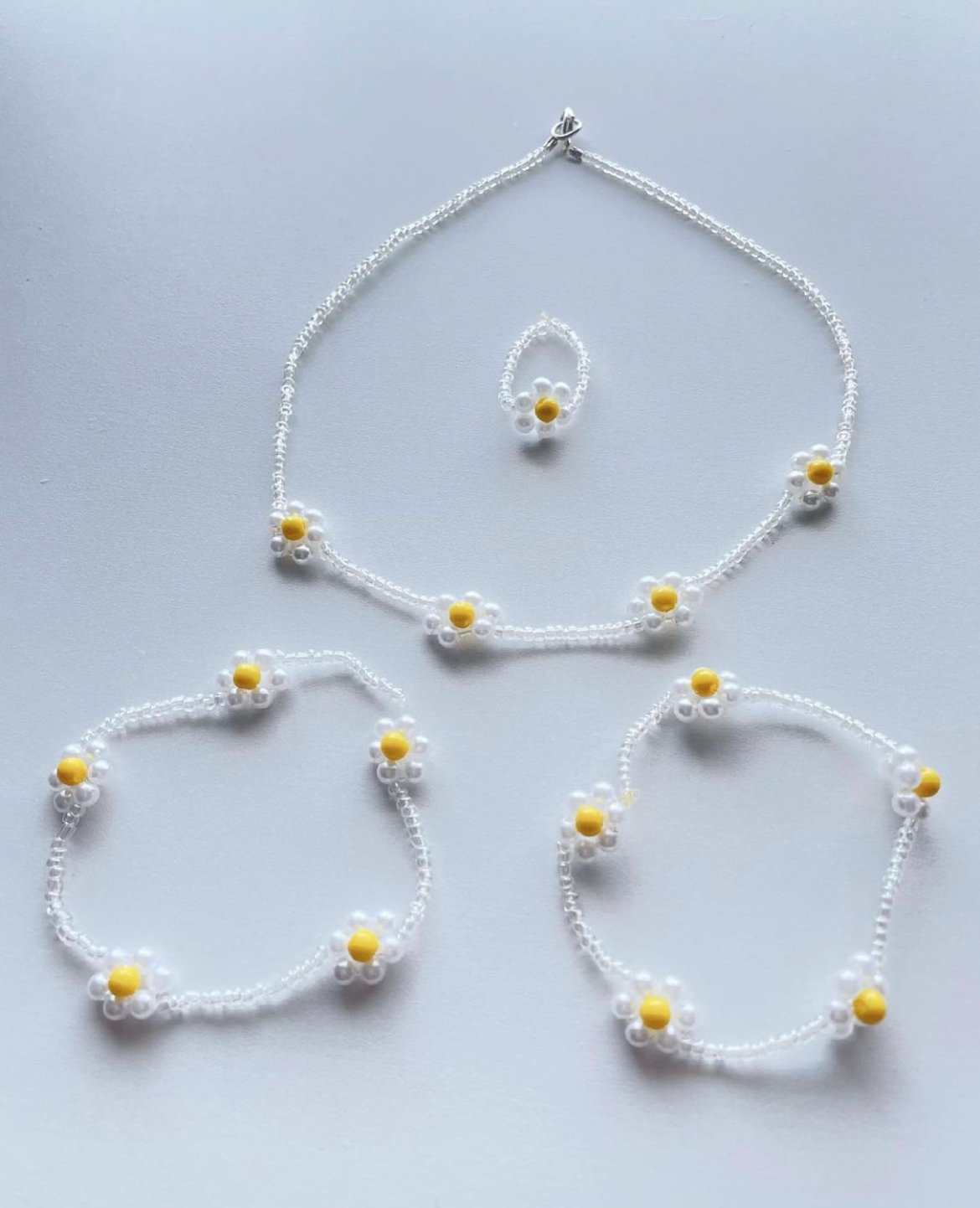 Image of beaded flower jewelry