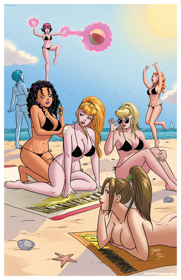 Image of Ultraluminals at the beach 11"x17" poster