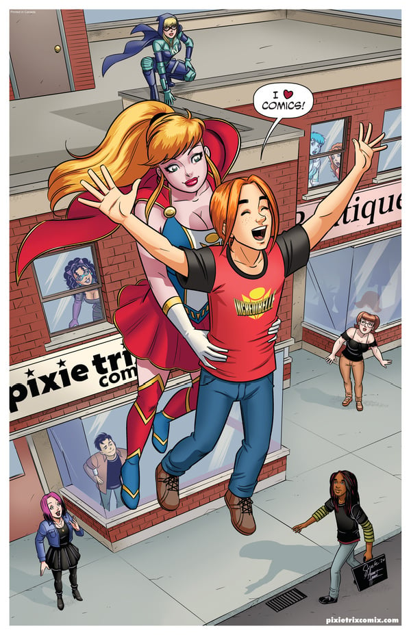 Image of Incredibelle with Pixie Trix gang 11"x17" poster