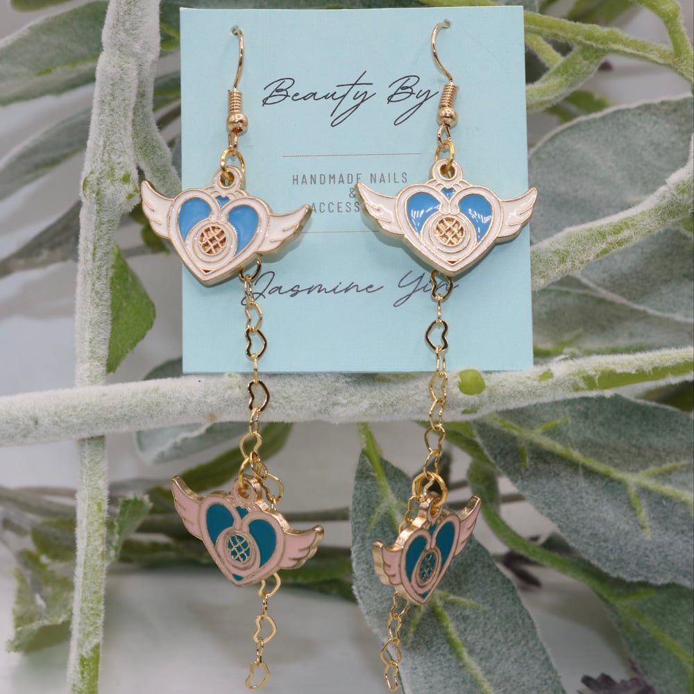 Image of 18k Gold Sailor Moon Angel Wing Earrings
