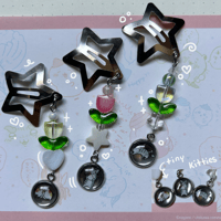 kitty cat hair clips!! ( set of 3 )🎼🐈